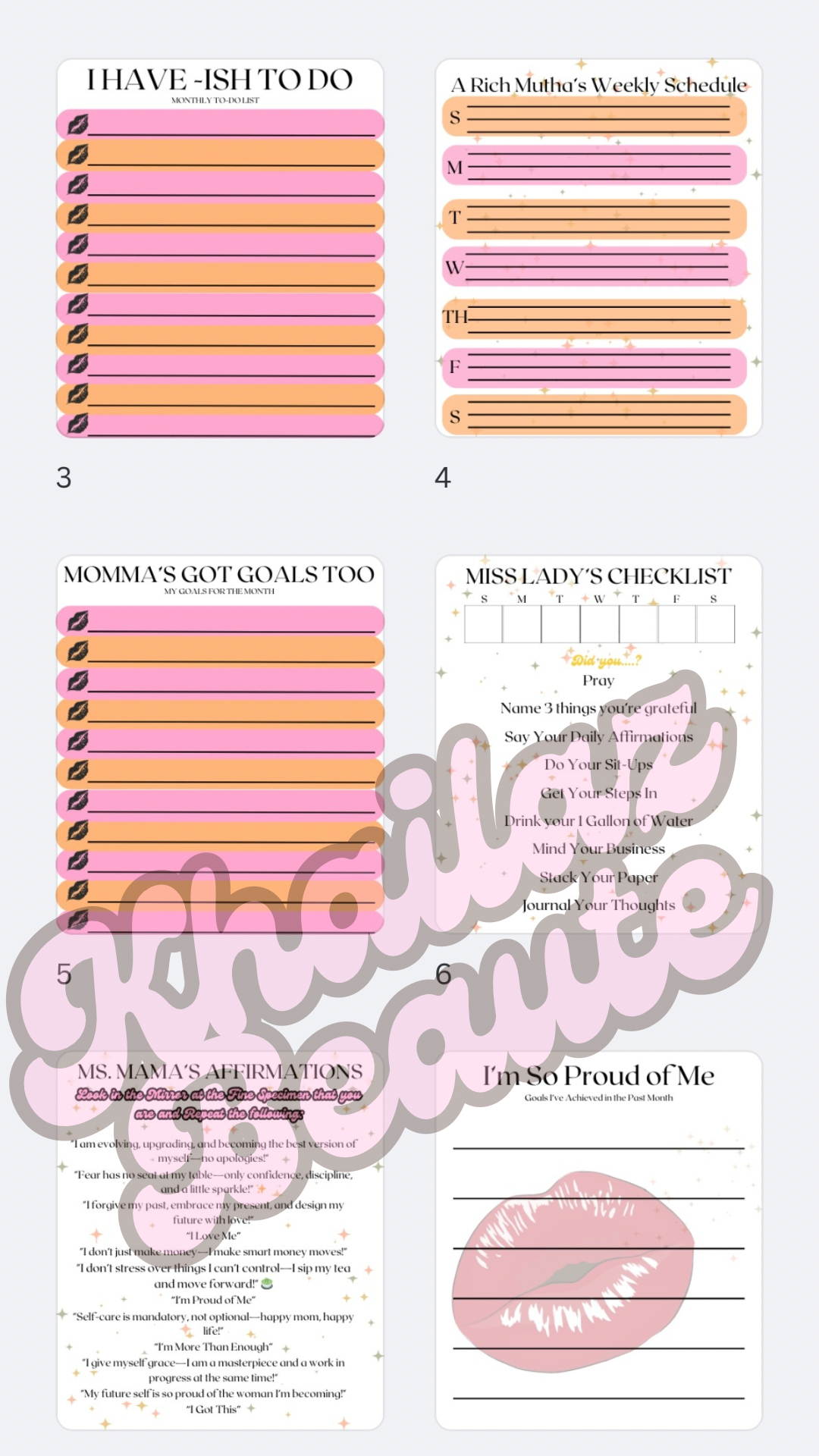Wealthy Mutha* Digital & Interactive Monthly Planner