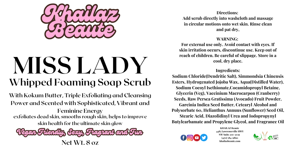 MISS LADY Whipped Foaming Sugar Scrub